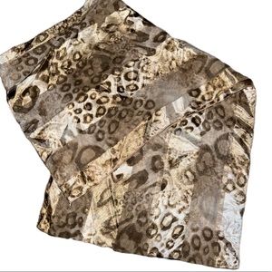 3/$10 Vintage Leopard Cheetah Print Polyester Fashion Scarf